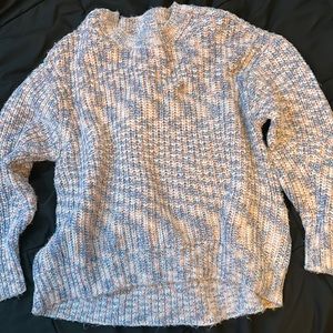 American Eagle orange/white/purple oversized wool sweater size medium